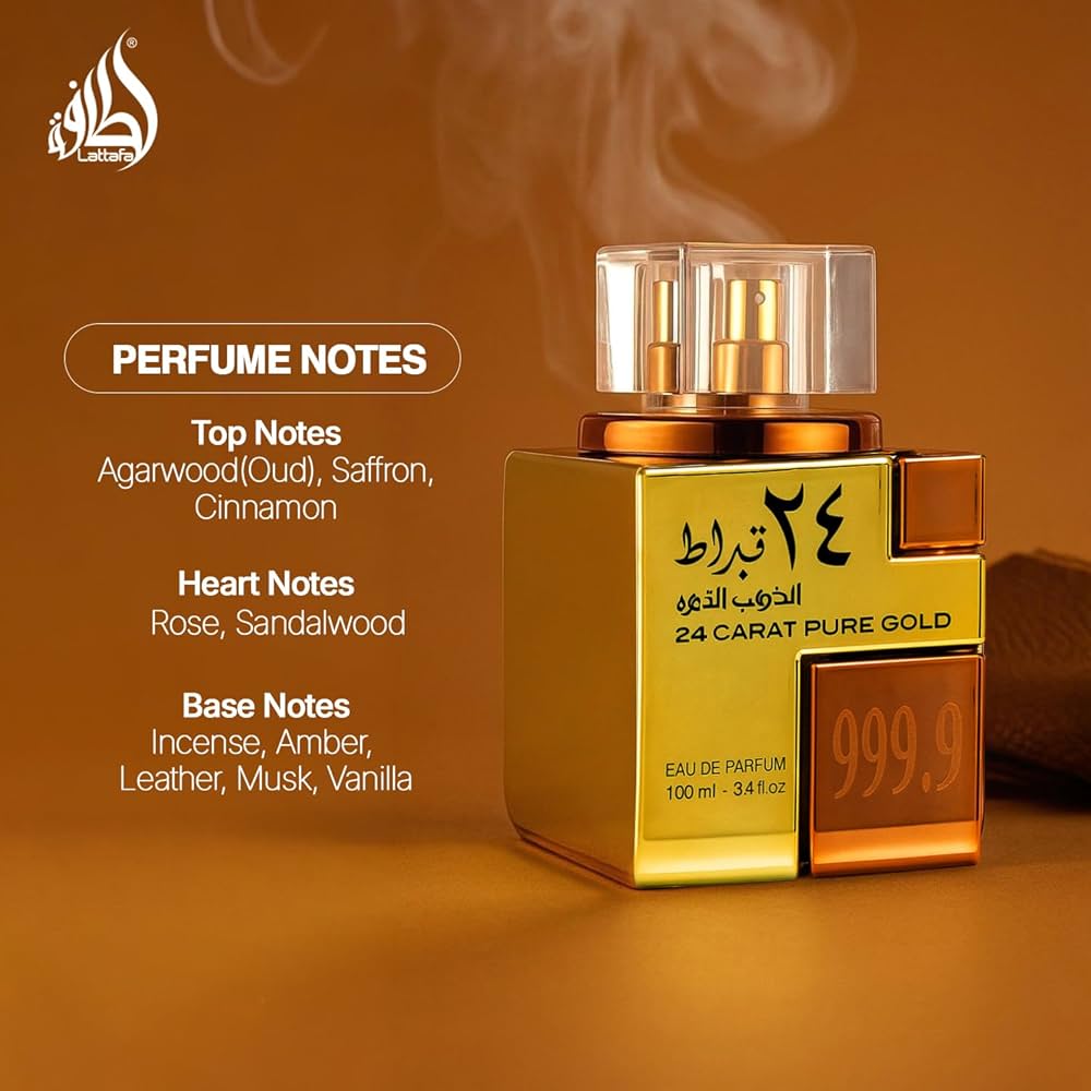 Amazon.com : Lattafa 24 Carat Pure Gold Eau De Parfum Spray